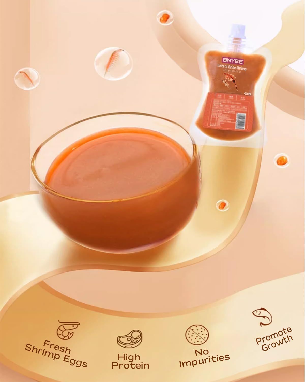 Instant Fish Food - Consisting of Non-Living Baby Brine Shrimp for Fry/Larvae Fish, Small Fish, Corals, Jelly Fish, Seahorses, and Invertebrates - Image 3