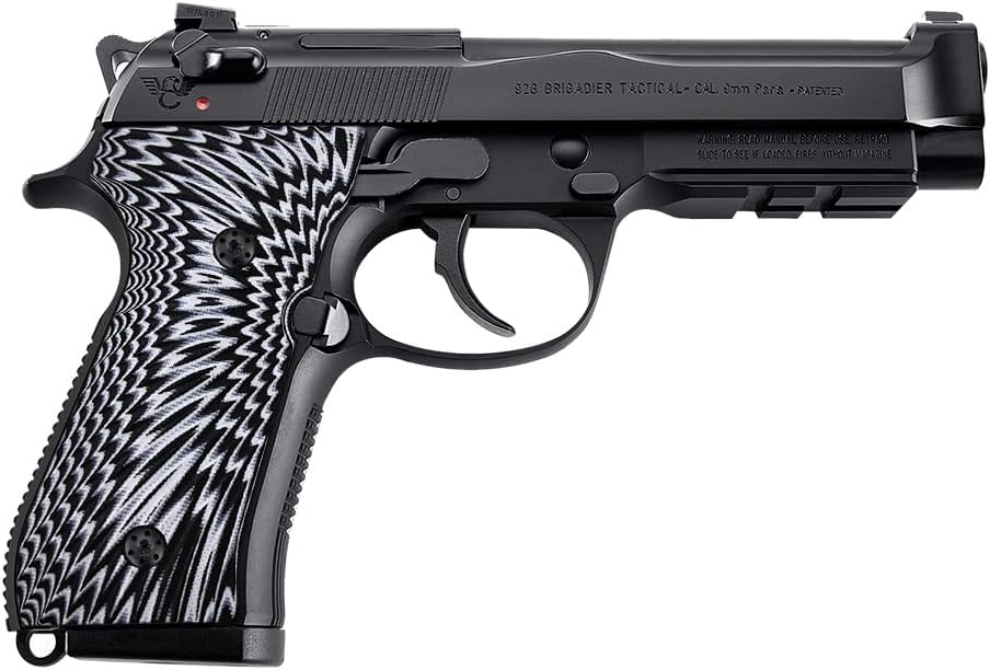Cool Hand G10 Grips for Beretta 92/96 Full Size, 92 FS, m9, 92a1, 96a1, 92 INOX, Black Gun Grips Screws Set Included, Sunburst Texture, 1/4" Thin - Image 6