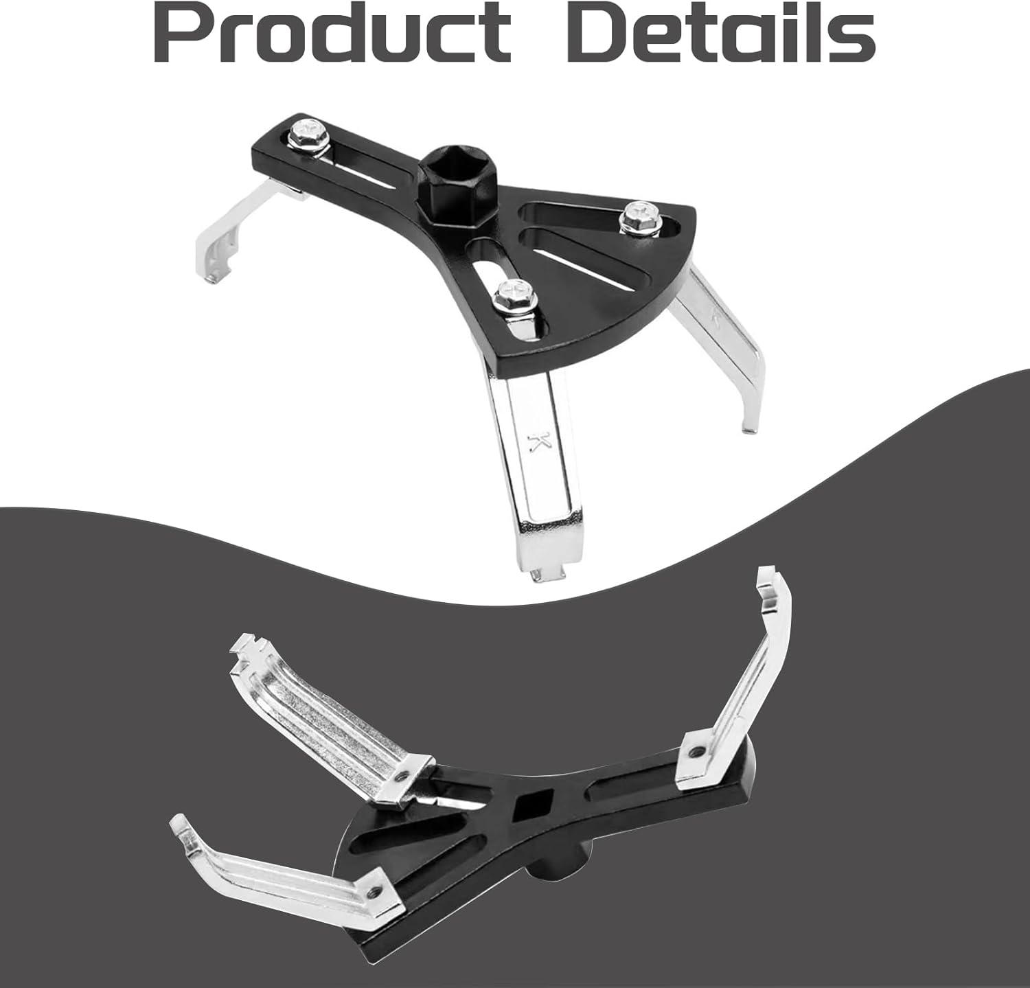 Car Fuel Pump Removal Tool, Adjustable Fuel Pump Lock Ring Tool, Car Fuel Lid Tank Cover Collar Ring Spanner, Universal 5.31" to 7.17" Fuel Tank Repair Tool - Image 3