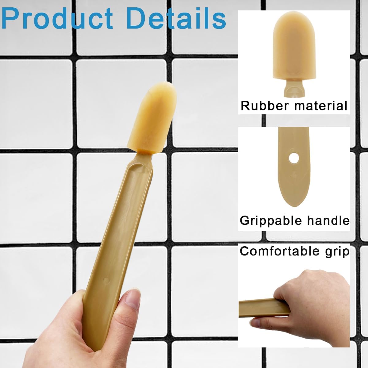 8 PCS Rubber Caulking Spatulas Tool,Rubber Caulk Silicone Sealant Finishing Tool,Spreader Applicator Caulking Finishing Tool Rubber for Floors, Tiles, Walls, Bathrooms, Kitchens 4 Size - Image 4
