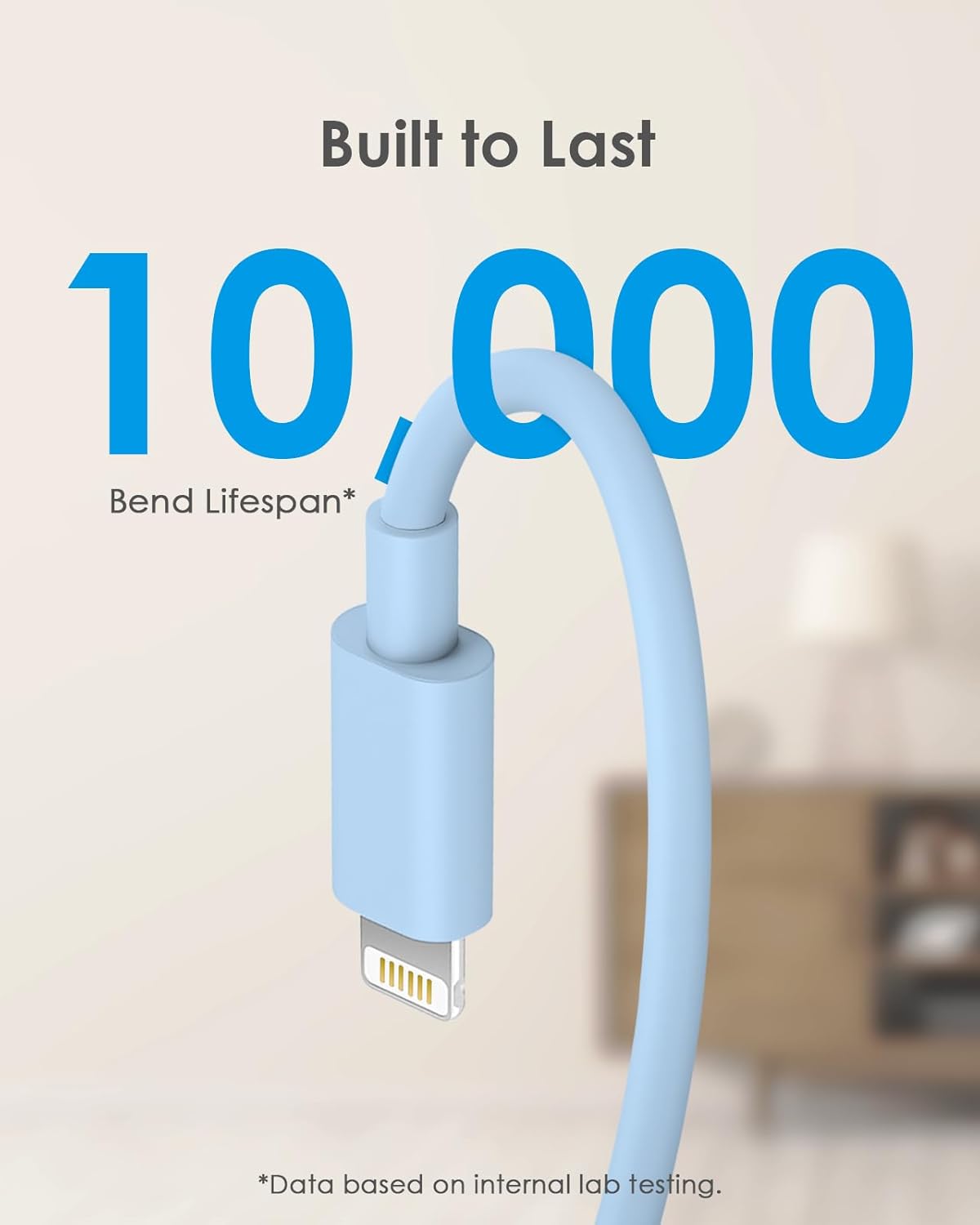 AISNI Fast Charger Block for iPhone 14 13 12 with 10 Foot Fast Charging Cable,MFi-Certified, 20W PD USB C i-Phone Charger 10 ft Compatible with iP14 Plus/14/13/12/11 Pro Max/XSMax (2-Pack Blue) - Image 5