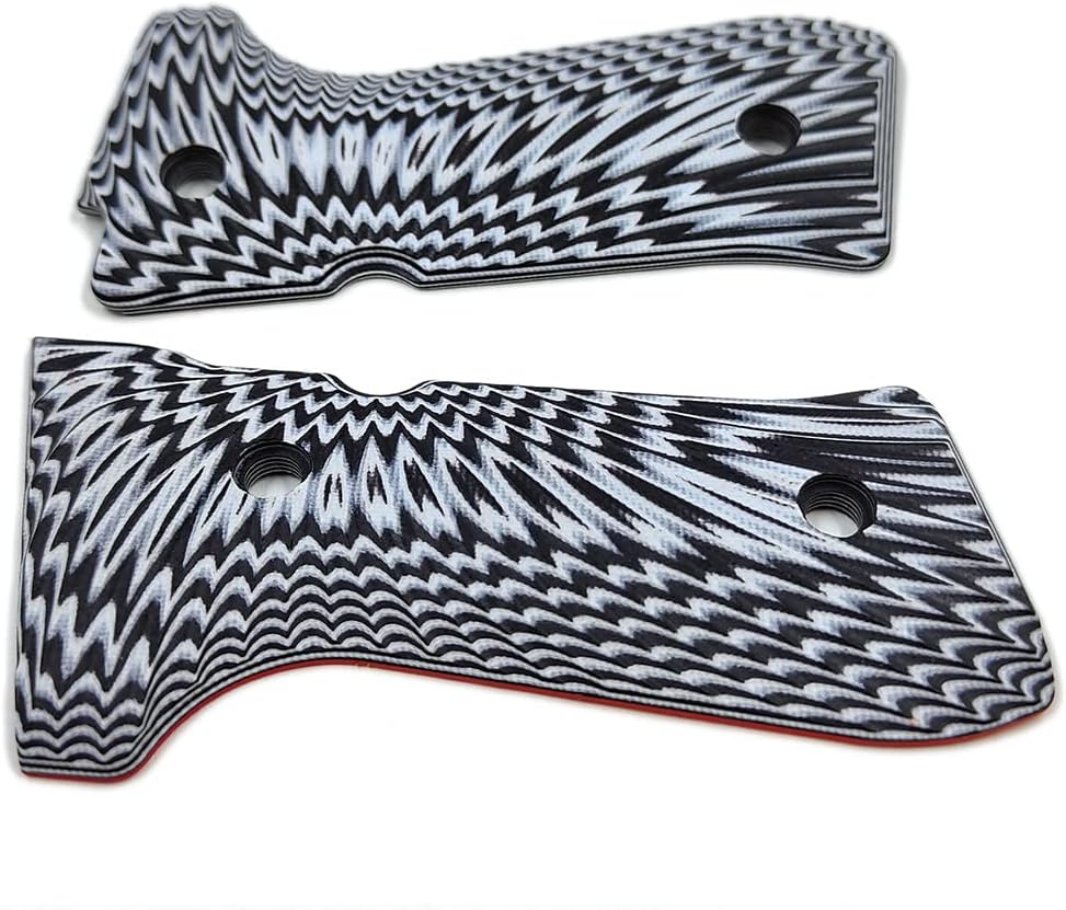 Cool Hand G10 Grips for Beretta 92/96 Full Size, 92 FS, m9, 92a1, 96a1, 92 INOX, Black Gun Grips Screws Set Included, Sunburst Texture, 1/4" Thin - Image 5