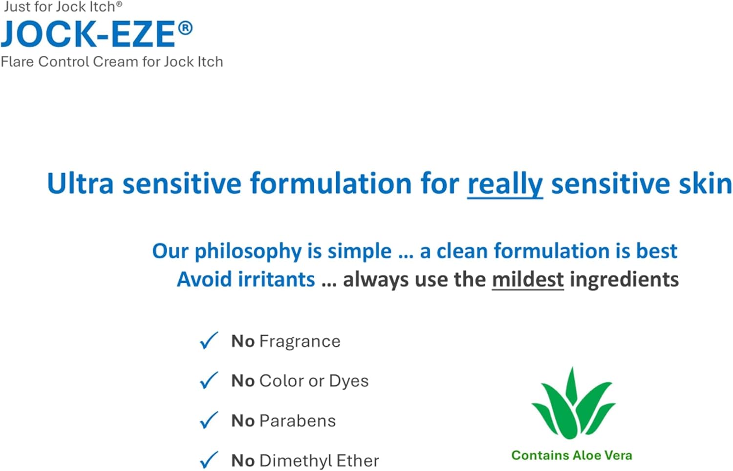 JOCKEZE Flare Control Cream (0.5oz) Just for Jock Itch - Image 3