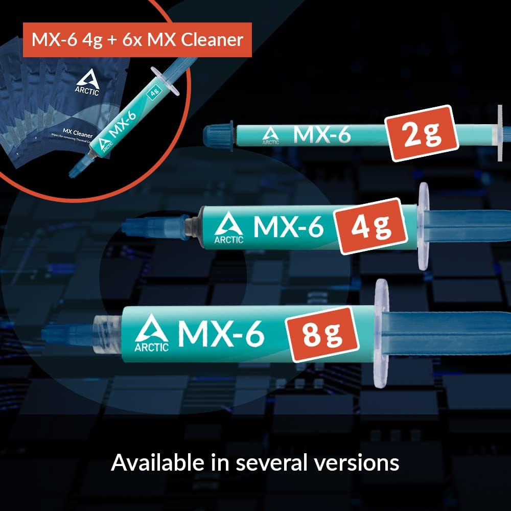 ARCTIC MX-6 (2 g) - Ultimate Performance Thermal Paste for CPU, Consoles, Graphics Cards, laptops, Very high Thermal Conductivity, Long Durability, Non-Conductive - Image 8