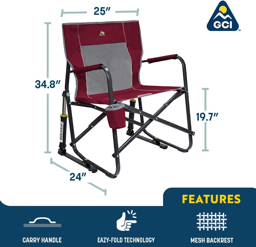GCI Outdoor Freestyle Rocker Outdoor Rocking Chair with Beverage Holder - Image 2