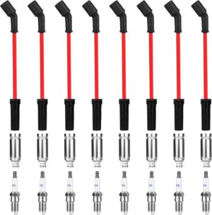 8 Pcs Spark Plug Wires Set & 4...