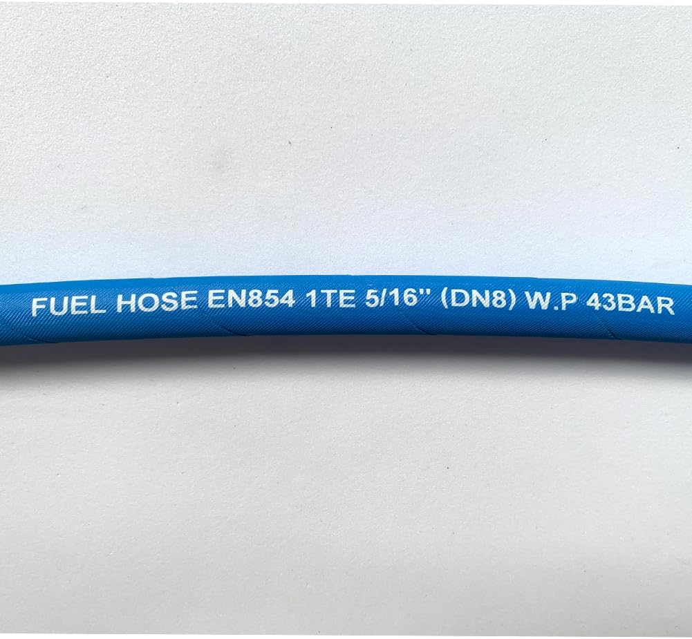 Fuel Line Hose 5/16" inch,5AN High Pressure Hose 2.8Mpa 400PSI 8mm 5FT for Fuel Systems Engines Tube Hose Blue Multiple Size Options (Attached Hose Clamp) - Image 4