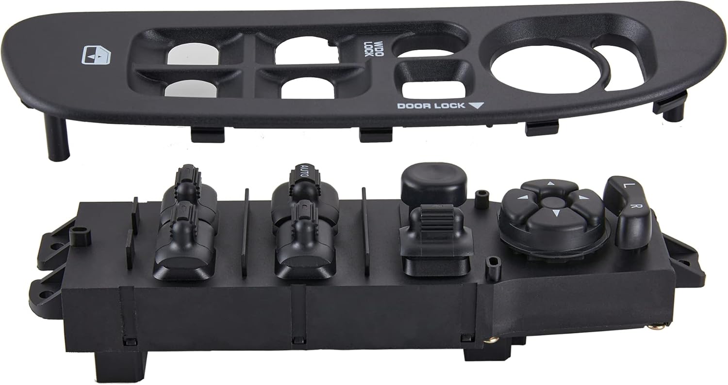 Power Window Switch Fits for 2002-2010 Dodge Ram 1500 2500 3500, 2001-2004 Dodge Dakota, Driver Side Control Door vidrios Master Switch OEM 56049805AB.Black Panel - Image 2