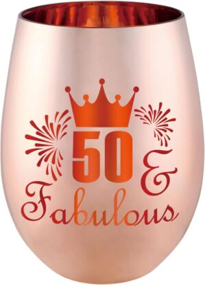 50 and Fabulous Wine Glass Gift ...