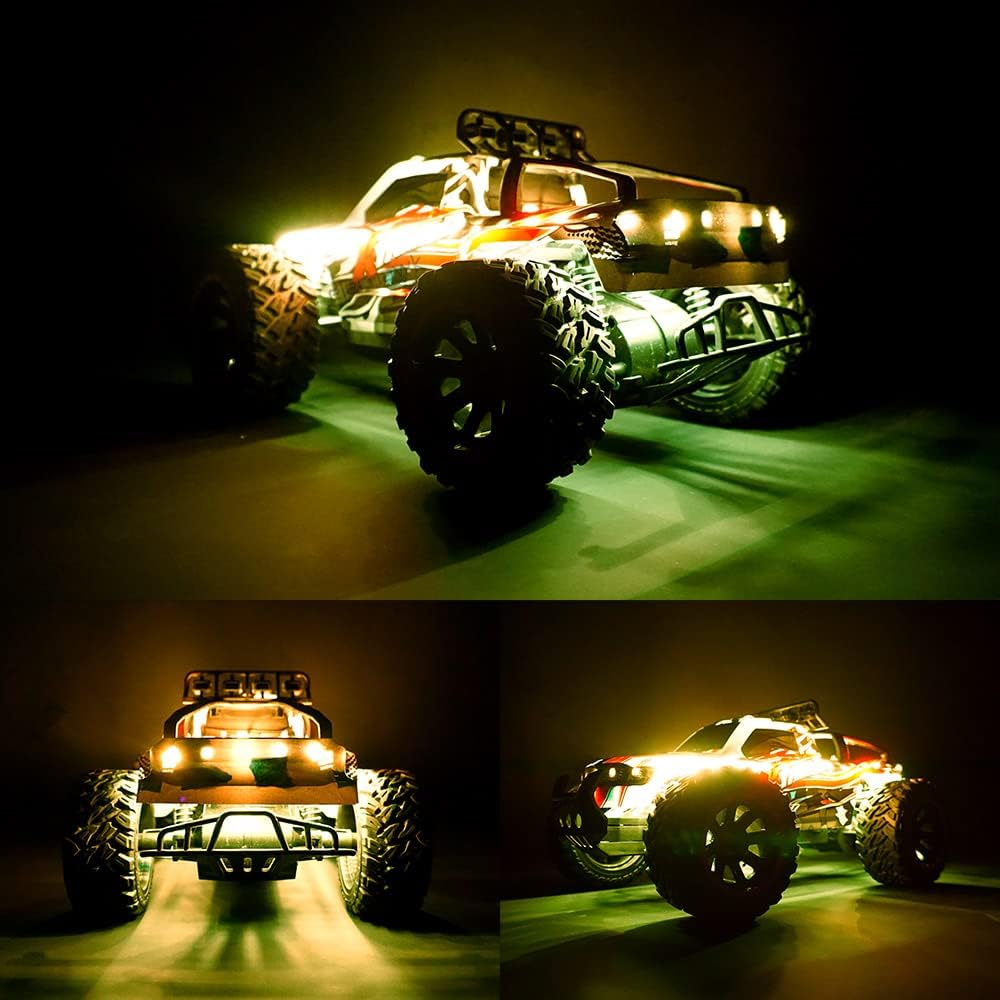 Waterproof LED Light Strips for RC Cars Trucks Airplanes Boats Drones Fixed Wing AR Wing Model Underglow Light (Yellow) - Image 2