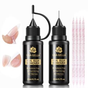 UNA GELLA 20ml*2PCS Nail Glue Remov...