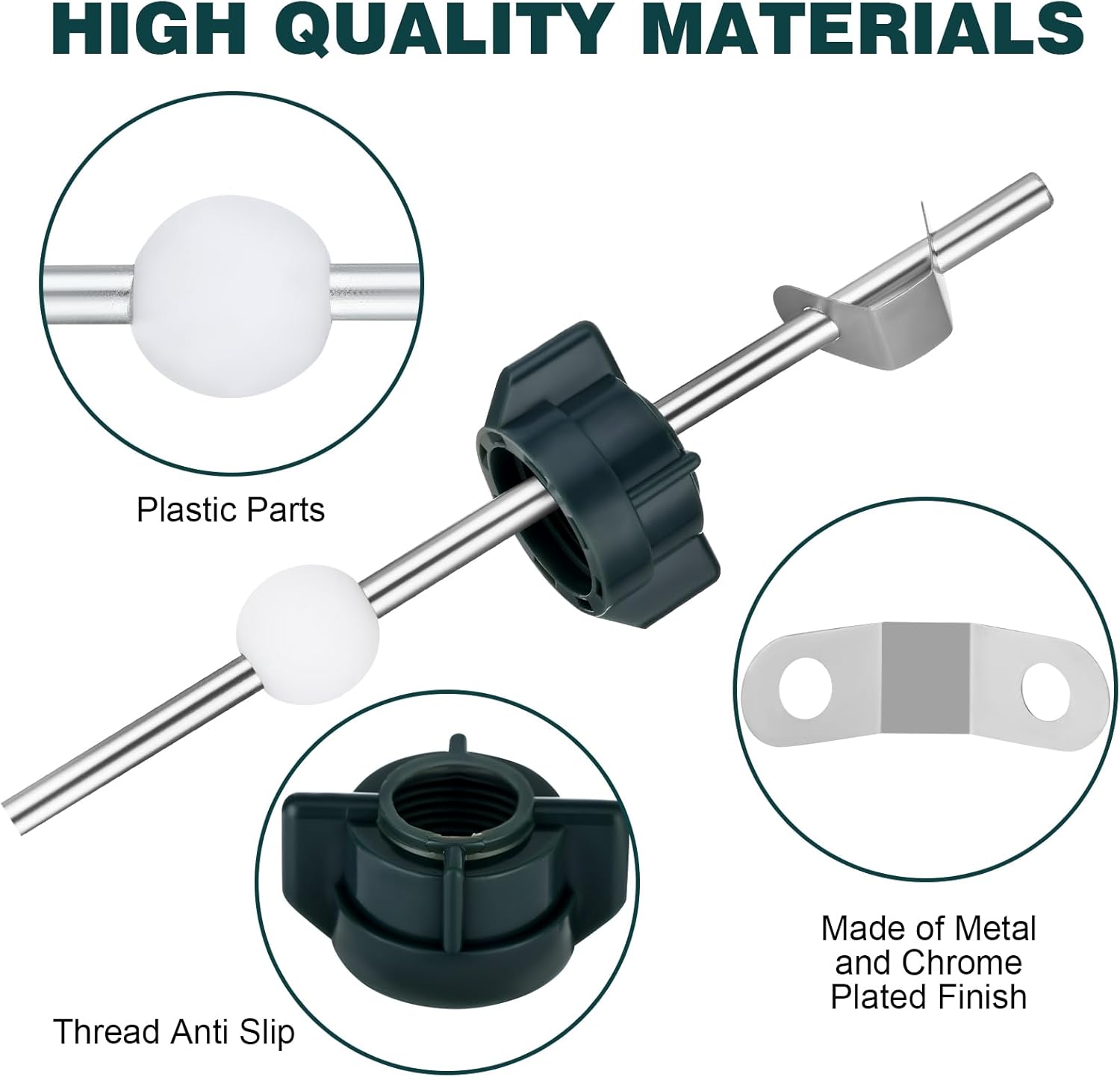 Bathroom Sink Stopper Replacement Kit - Lavatory Pop Up Center Piece Assembly with Pivot Rod, Compatible with Price Pfister, PS2673 PS469 PSB327, Chrome Metal Drain Repair Parts - Image 6