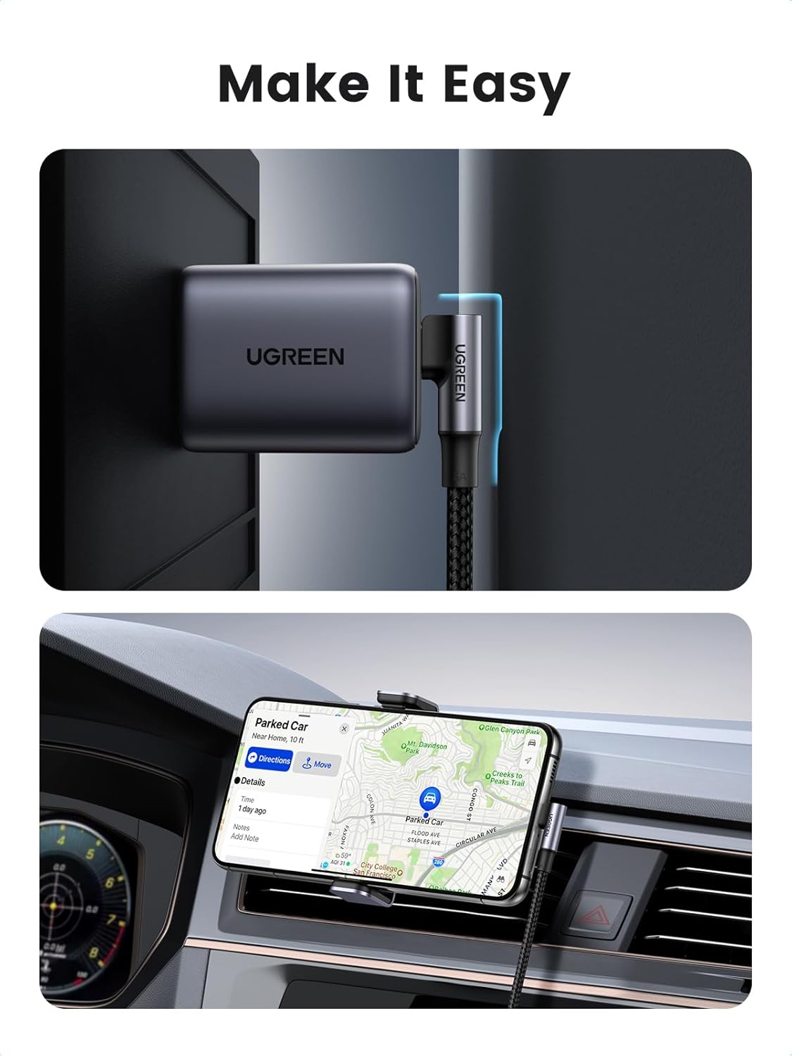 UGREEN Right Angle USB C to USB C Cable, 100W Type C 90 Degree Fast Charging Cable Compatible with iPhone 17/17 Air/17 Pro/16, MacBook Pro 2022, iPad Pro 2022, Dell XPS, Samsung Galaxy S25/S24, 10FT - Image 7