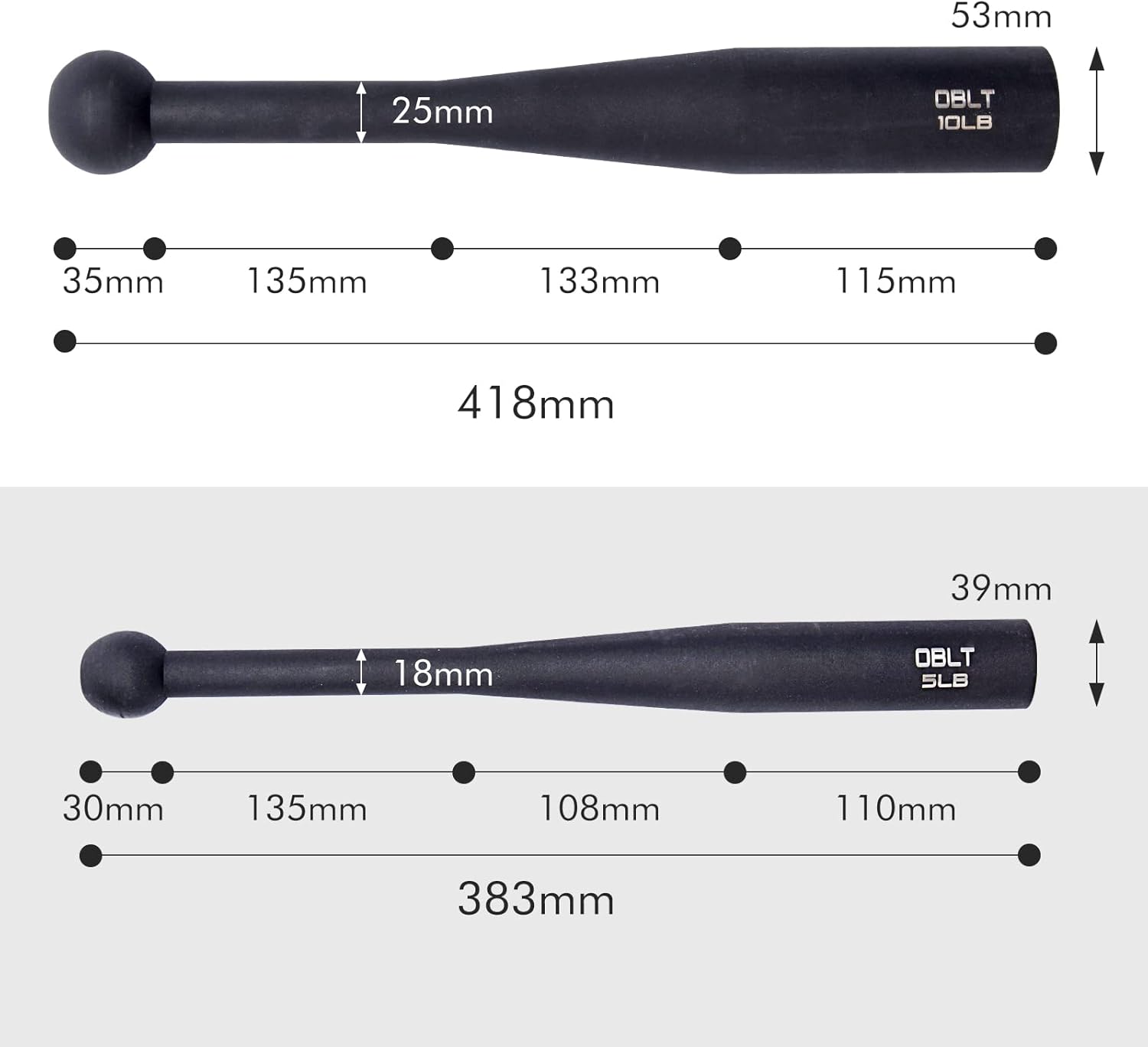 Indian Clubs - Steel Clubs for Workout Training, Weighted Exercise, 5LB, 10LB, 15LB for Strength Training - Image 3