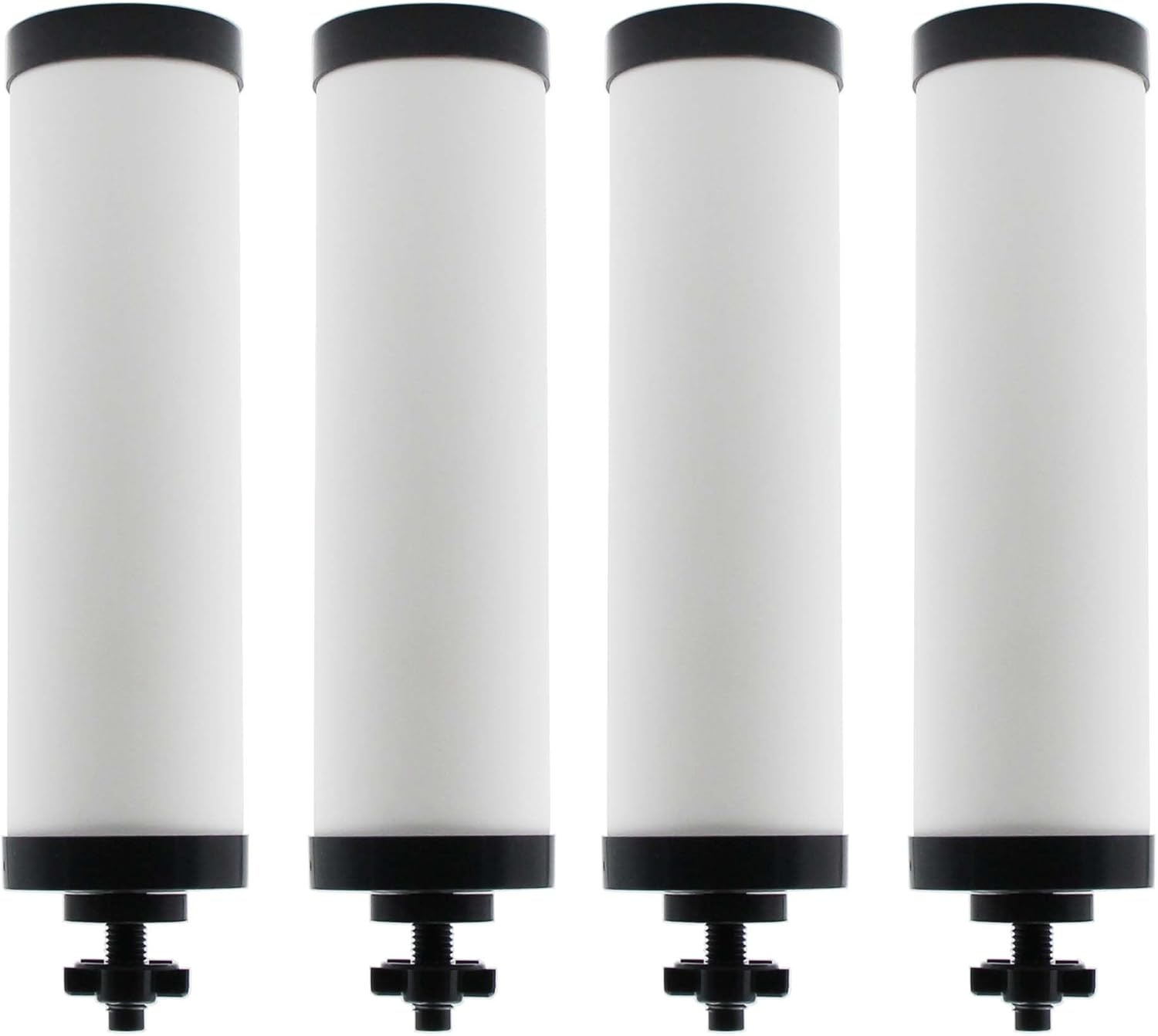 【Upgraded】Renami Ceramic Filter Silver Infused Replacement for BB9-2® Black Activated Carbon Filters, Compatible with Berkey® Travel, Large, Royal, Crown Series, Repeatable Cleaning Filters, Pack of 4