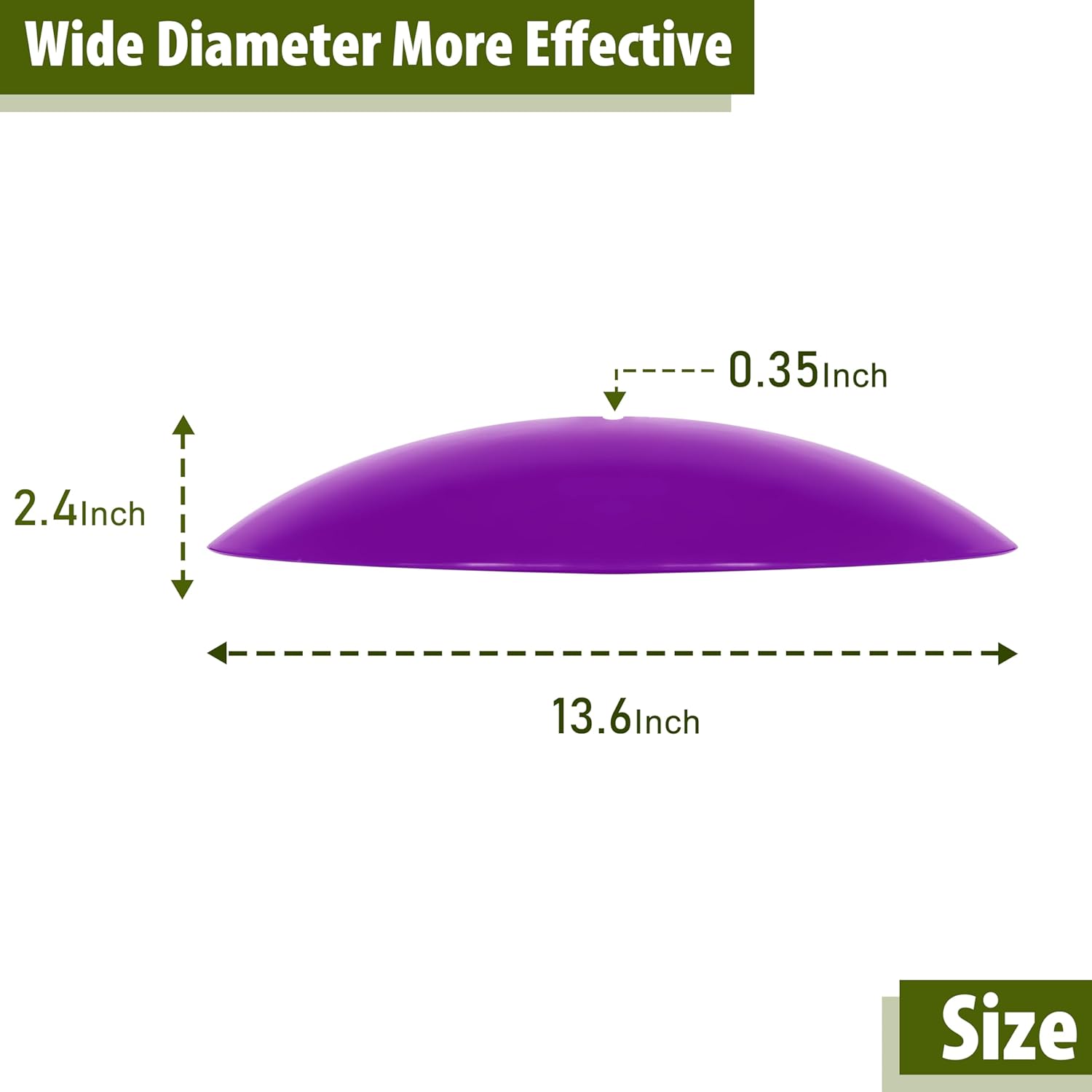 13" Bird Feeder Rain Cover,Bird Feeder Dome,Hummingbird Feeder Guard, Proof Bird Feeders Baffle,Smart Birds Feeder's Umbrella (Purple),2Pack - Image 3