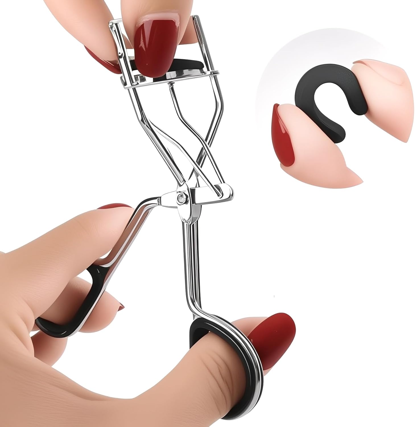 80Pack Fit for Shiseido Eyelash Curler Refill Pads,High Elasticity Silicone Replacement Pad Compatible with Shiseido Eyelash Curle,Gentle & Safe,Use with Eye Lash Curler - Image 7