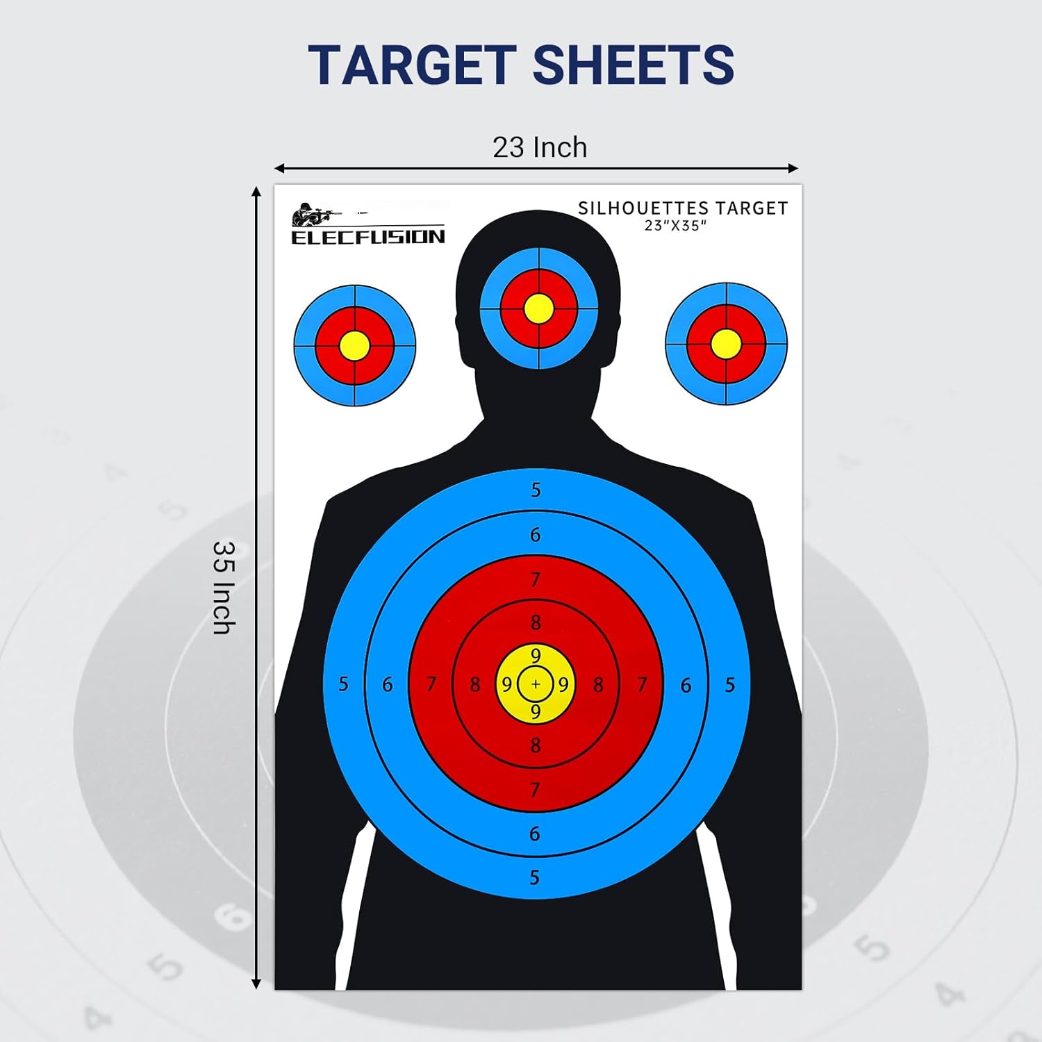 Silhouette Shooting Targets, 23X35 inch Paper Targets for Shooting Range, Suitable for Indoor/Outdoor Range Use with Handguns, BB Guns, Rifles, Pistols, Airsoft Guns - Image 2