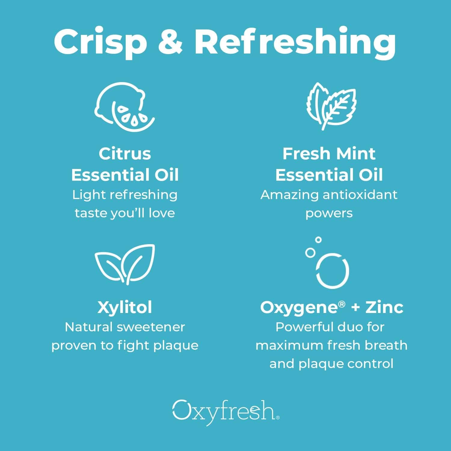 Oxyfresh Lemon Mint Fresh Breath Mouthwash – Bad Breath Treatment – SLS & Fluoride Free – Alcohol Free, Gentle Nonburning with Xylitol & Essential Oils – 16 Fl Oz (Pack of 3) - Image 8