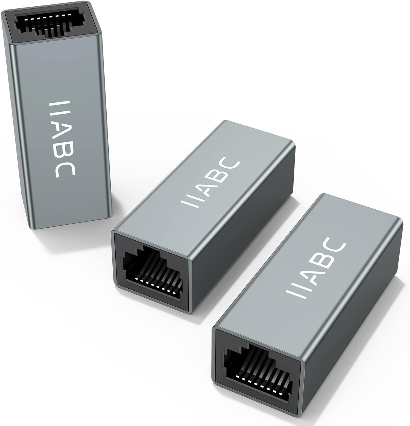 IIABC RJ45 Ethernet Coupler 3 Pack - In Line Coupler for Cat7/Cat6/Cat5e/Cat5 Cable Extender Adapter Female to Female