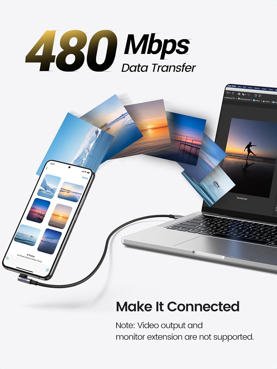 UGREEN Right Angle USB C to USB C Cable, 100W Type C 90 Degree Fast Charging Cable Compatible with iPhone 17/17 Air/17 Pro/16, MacBook Pro 2022, iPad Pro 2022, Dell XPS, Samsung Galaxy S25/S24, 10FT - Image 6