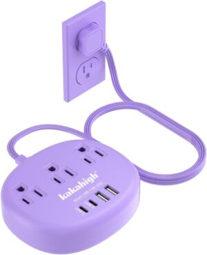 Purple Extension Cord with USB C &#...