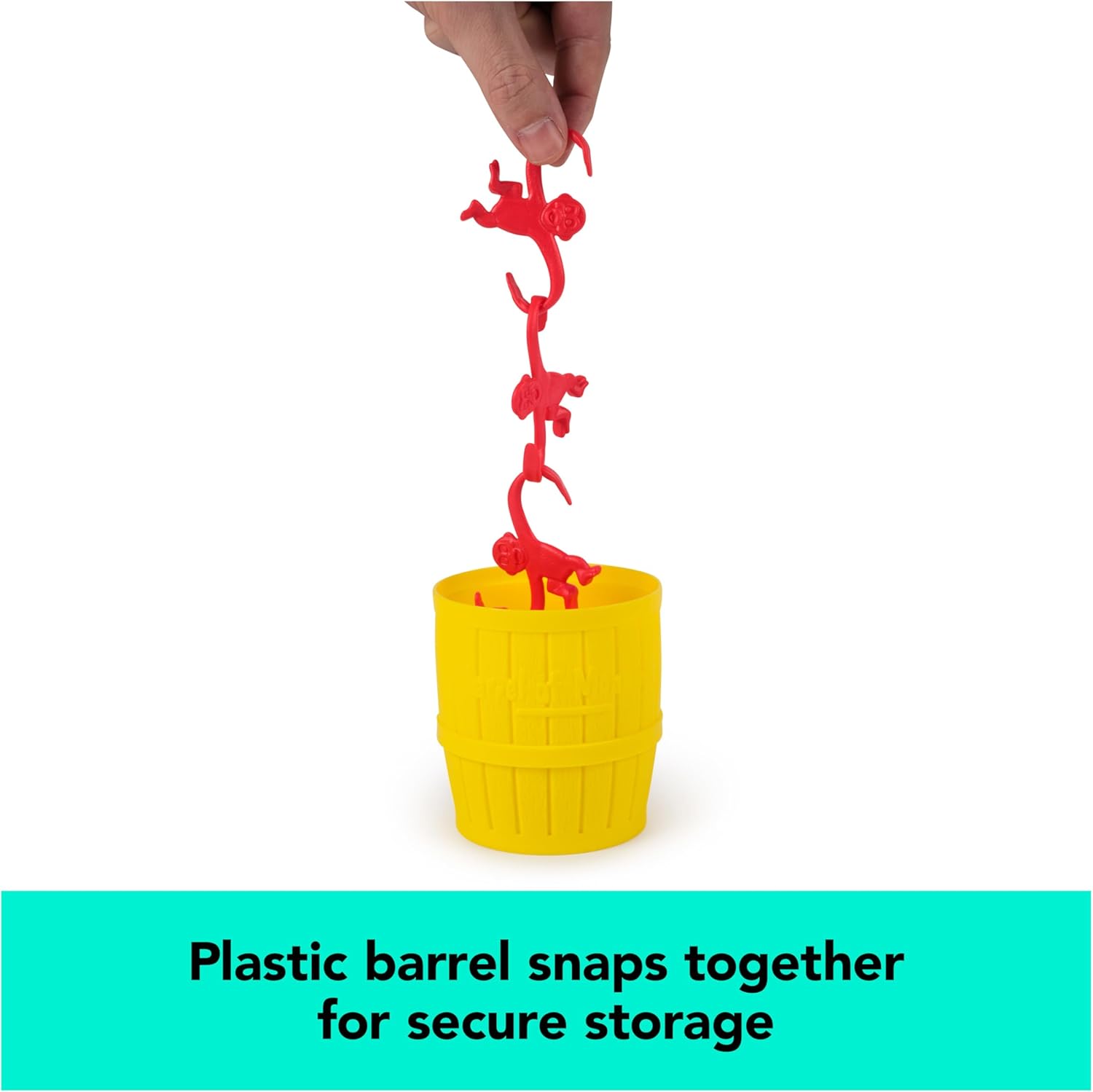 Spin Master Games, Barrel of Monkeys, Retro Linking Fun for Preschoolers, Family Games, 1 & Up Players, for Ages 3 & Up - Image 6