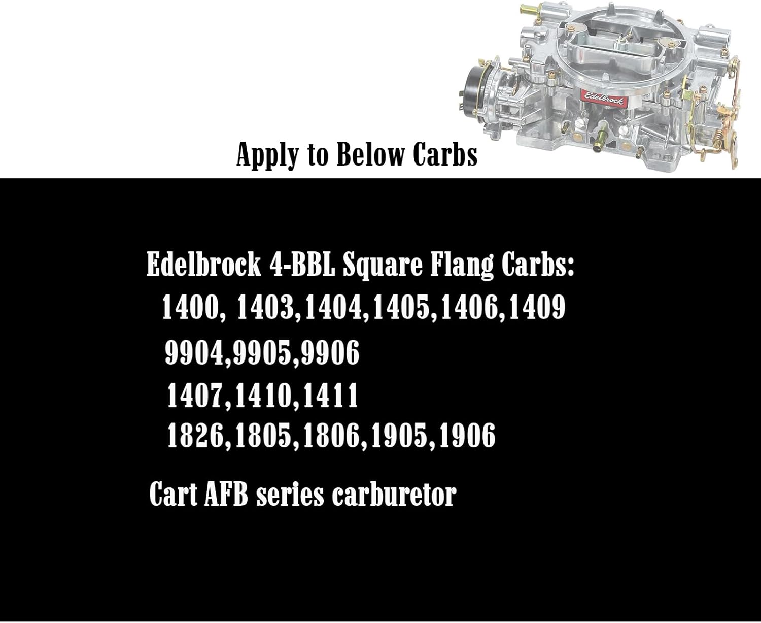 Rebuild Kit For Edelbrock 1406 Carburetor Compatible With Genuine Edelbrock 1477 Carburetor Rebuild Kit for Edelbrock 1406 1405 1400 1403 1407 1411 Carbs Cart AFB 4 barrel Carburetor Rebuild - Image 7