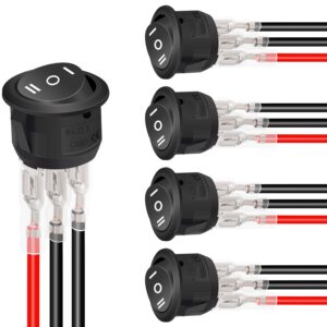 Twidec/5Pcs 12V Round Rocker Switch...