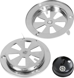 2 Pack BBQ Smoker Air Vent Set, Sta...