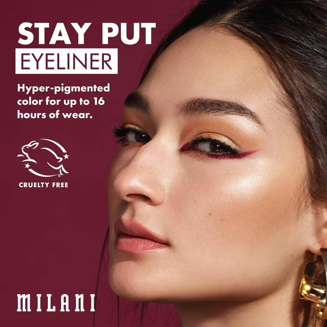 Milani Stay Put Eyeliner - Semi-Sweet (0.01 Ounce) Cruelty-Free Self-Sharpening Eye Pencil with Built-In Smudger - Line & Define Eyes with High Pigment Shades for Long-Lasting Wear - Image 2