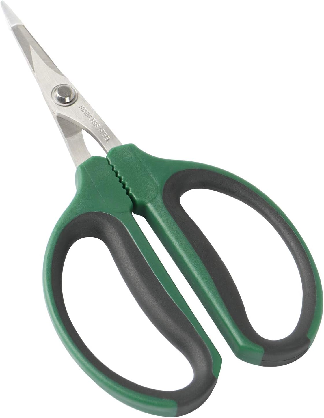 6-Inch Stainless Steel Garden Bonsai Pruning Shears with 40mm Straight Blade Pruners, Anti-Slip Softgrip Micro-Tip Snip