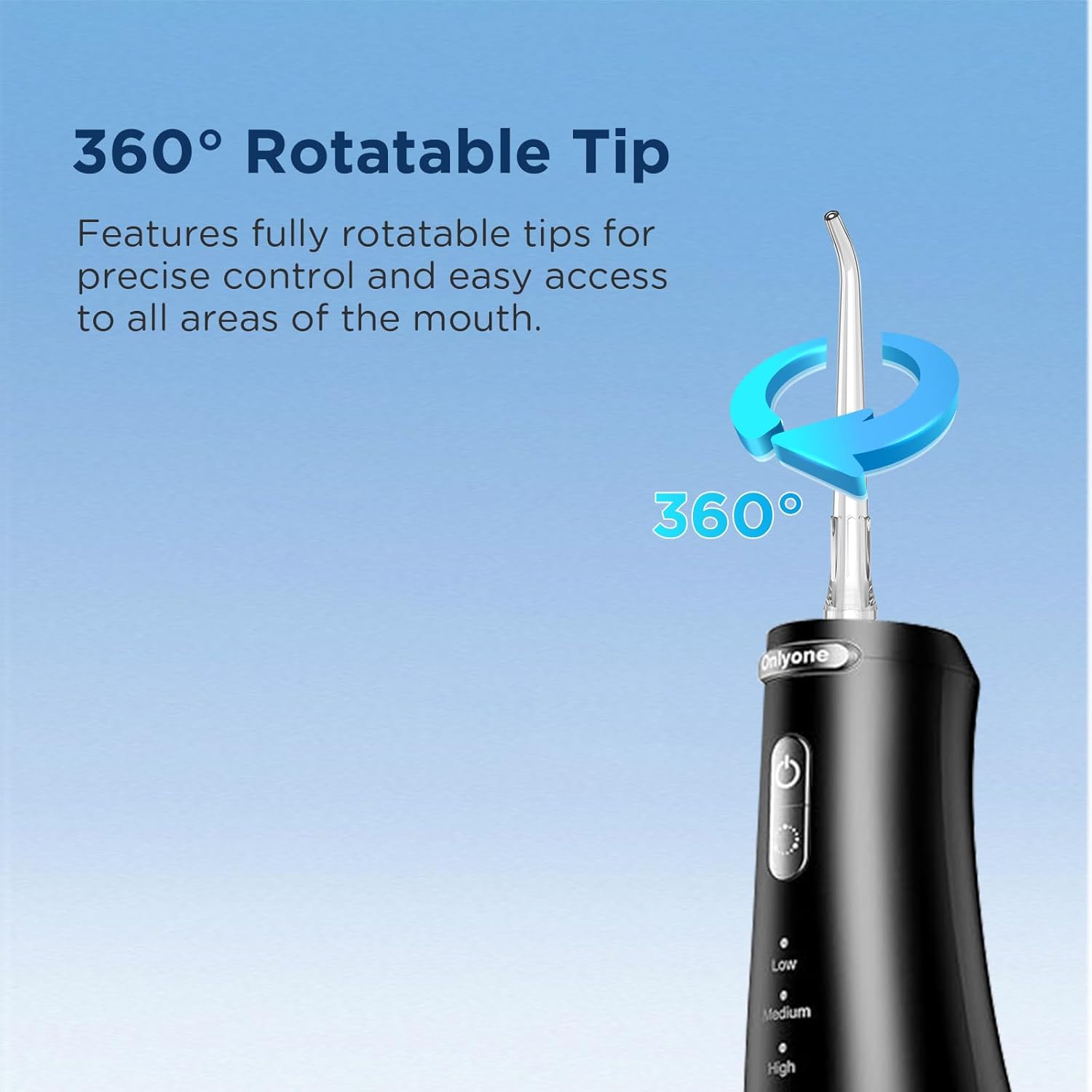 6 Replacement Heads for Onlyone FC5090 Water Flosser and 1 Storage Case (6 Classic Jet Tips + Storage Case Bundle) - Image 3