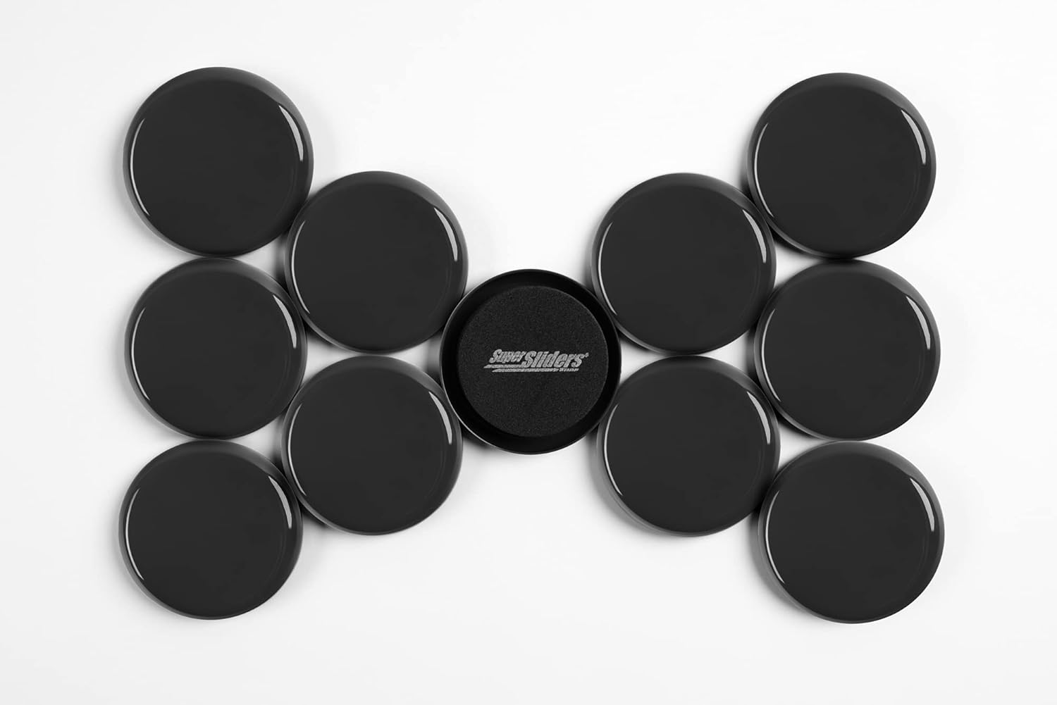 Super Sliders 2-1/2" Round Reusable Furniture Sliders for Carpet, Anti-Slip Protective Furniture Moving Pads for Beds, Sofas, Dressers, Set of 8, Black - Image 9