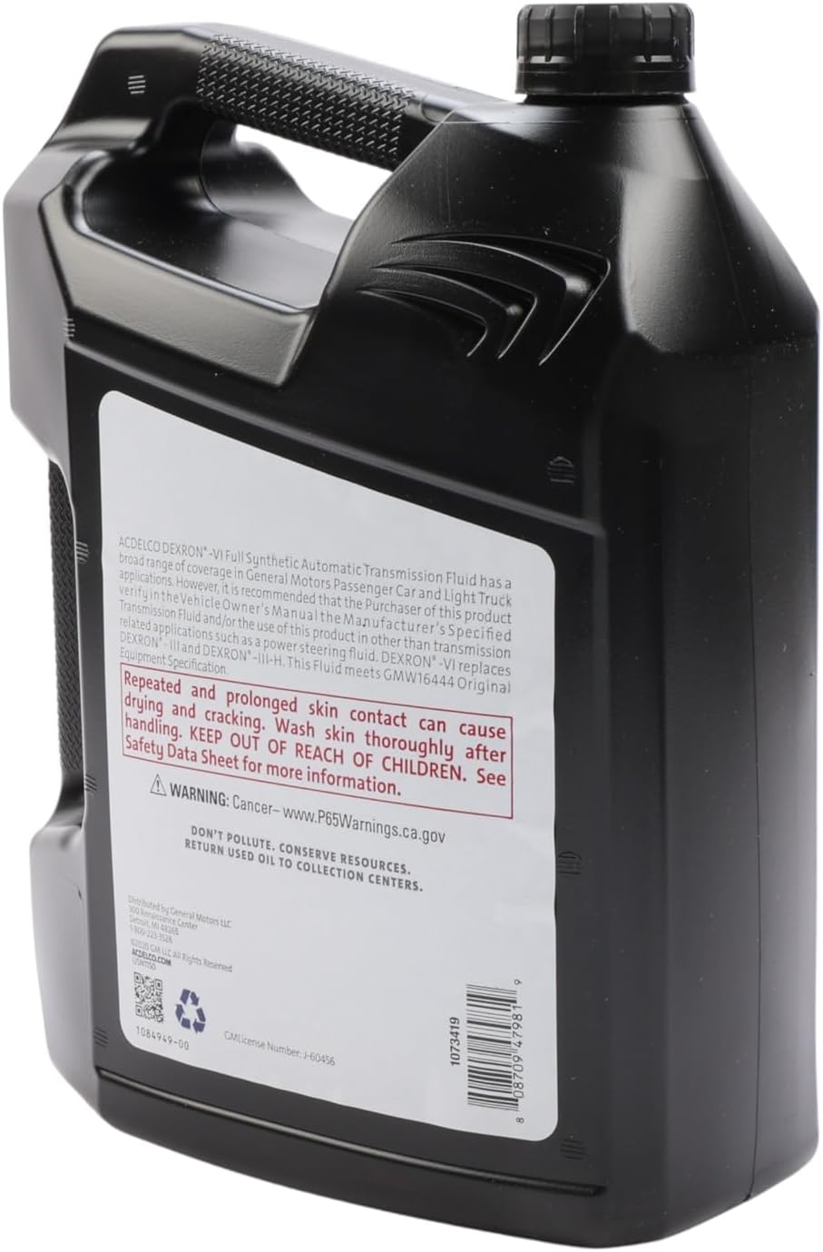 ACDelco GM Original Equipment 10-9244 (88865618) Dexron VI Full Synthetic Automatic Transmission Fluid - 1 gal - Image 4