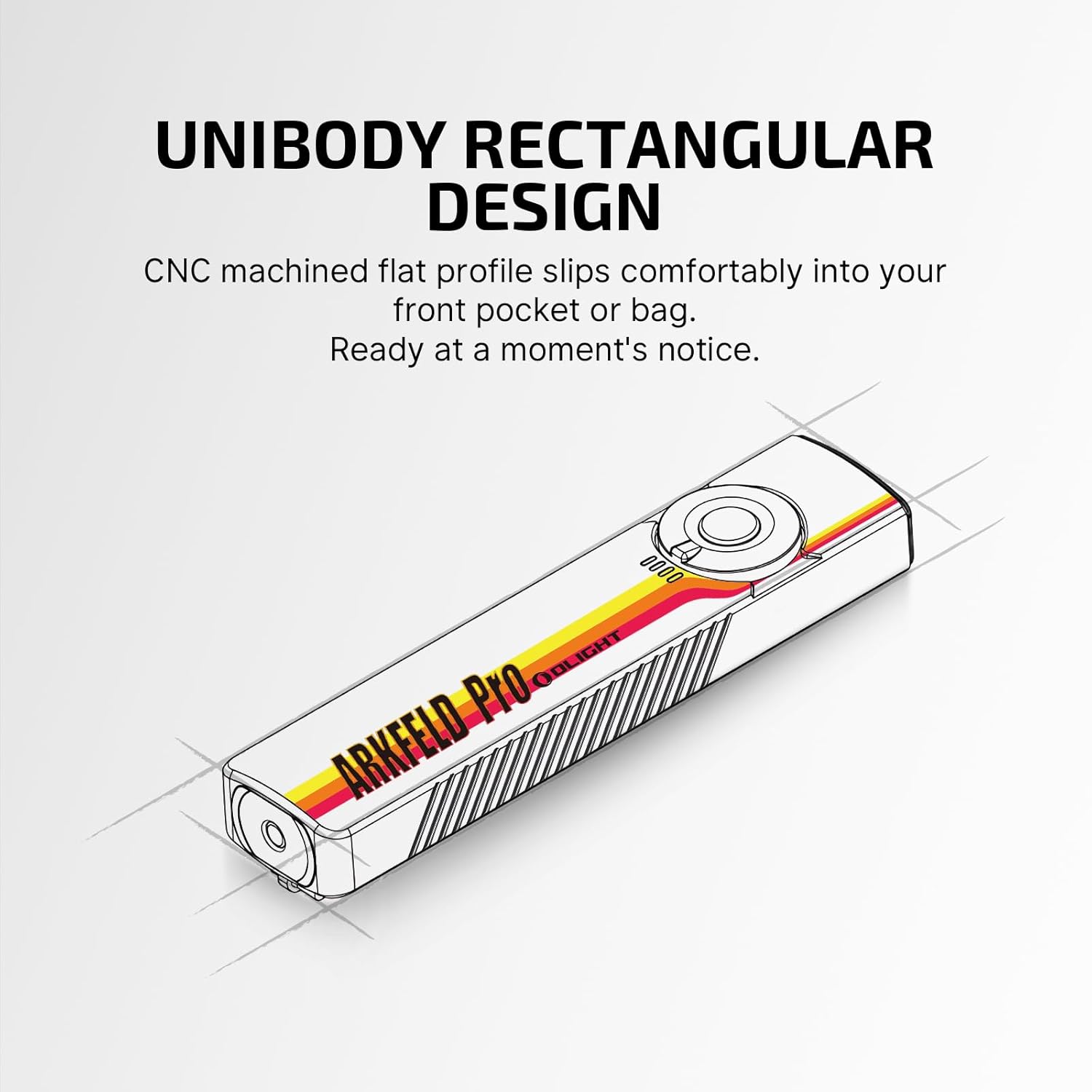 OLIGHT Arkfeld Pro Rechargeable EDC Flat Flashlight with UV and White LED Combo, 1300 Lumens Portable Pocket Lights for Outdoors Emergency Working (Racing Stripe CW) - Image 6