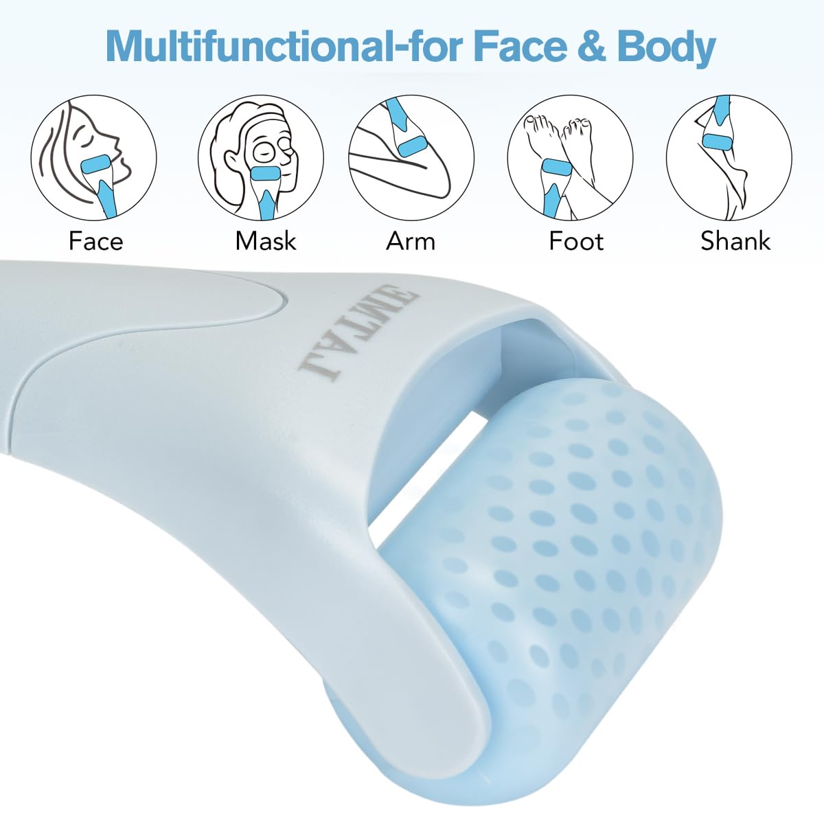 LATME Ice Roller for Face Eyes,Womens Gifts,Face Massager Roller Puffiness Migraine Pain Relief and Minor Injury (Smoggy Blue) - Image 3