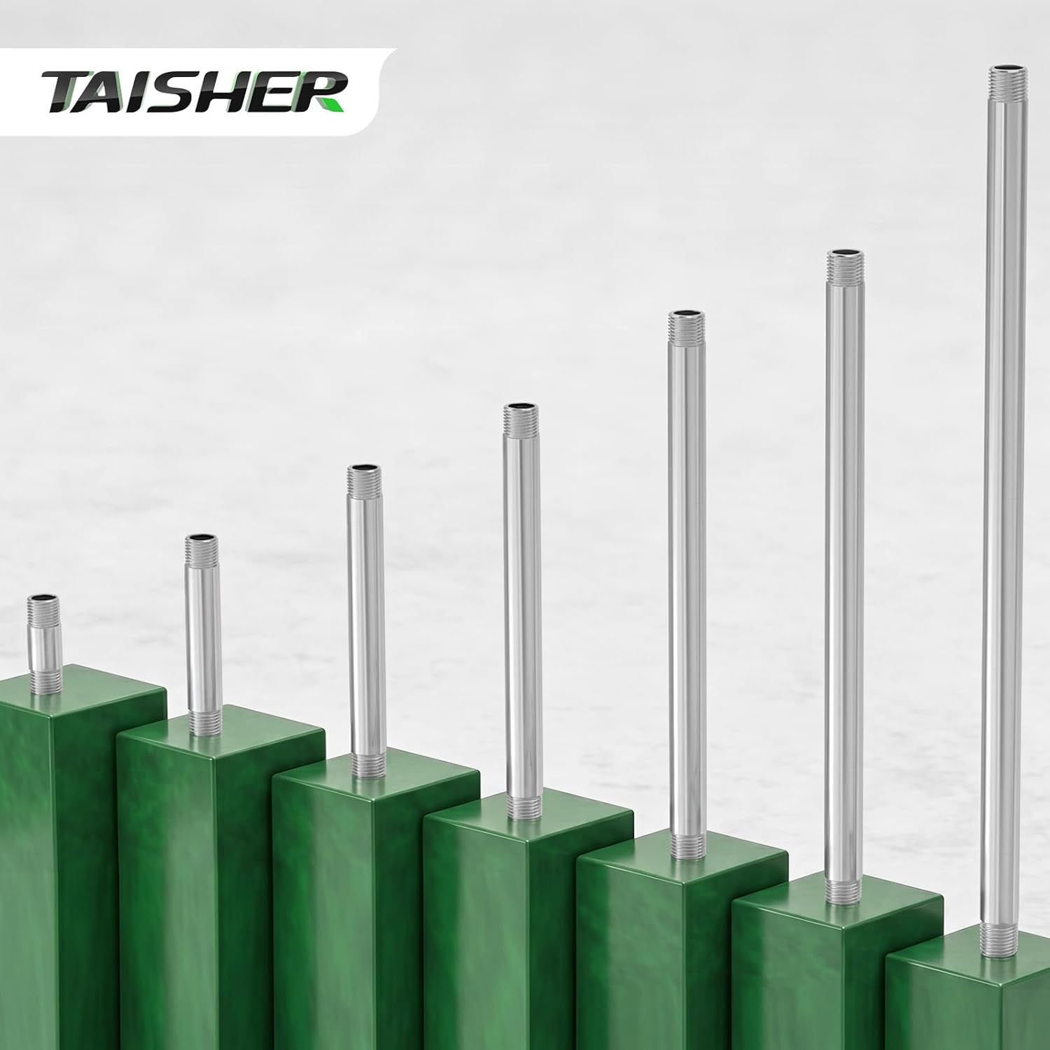 TAISHER 2PCS Stainless Steel Pipe Fittings, 3/8" NPT x 3/8" NPT Male Threaded, 4" Length Nipple Cast Pipe - Image 7
