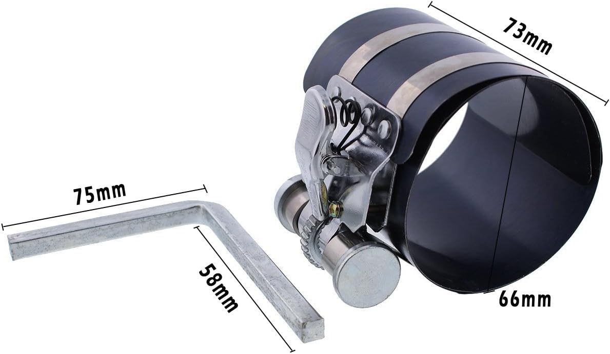 MMonDod Car Engine Piston Ring Installer Removal Kit - Piston Ring Compressor 2 1/8" to 7" & Adjustable Piston Installer Plier - Image 5