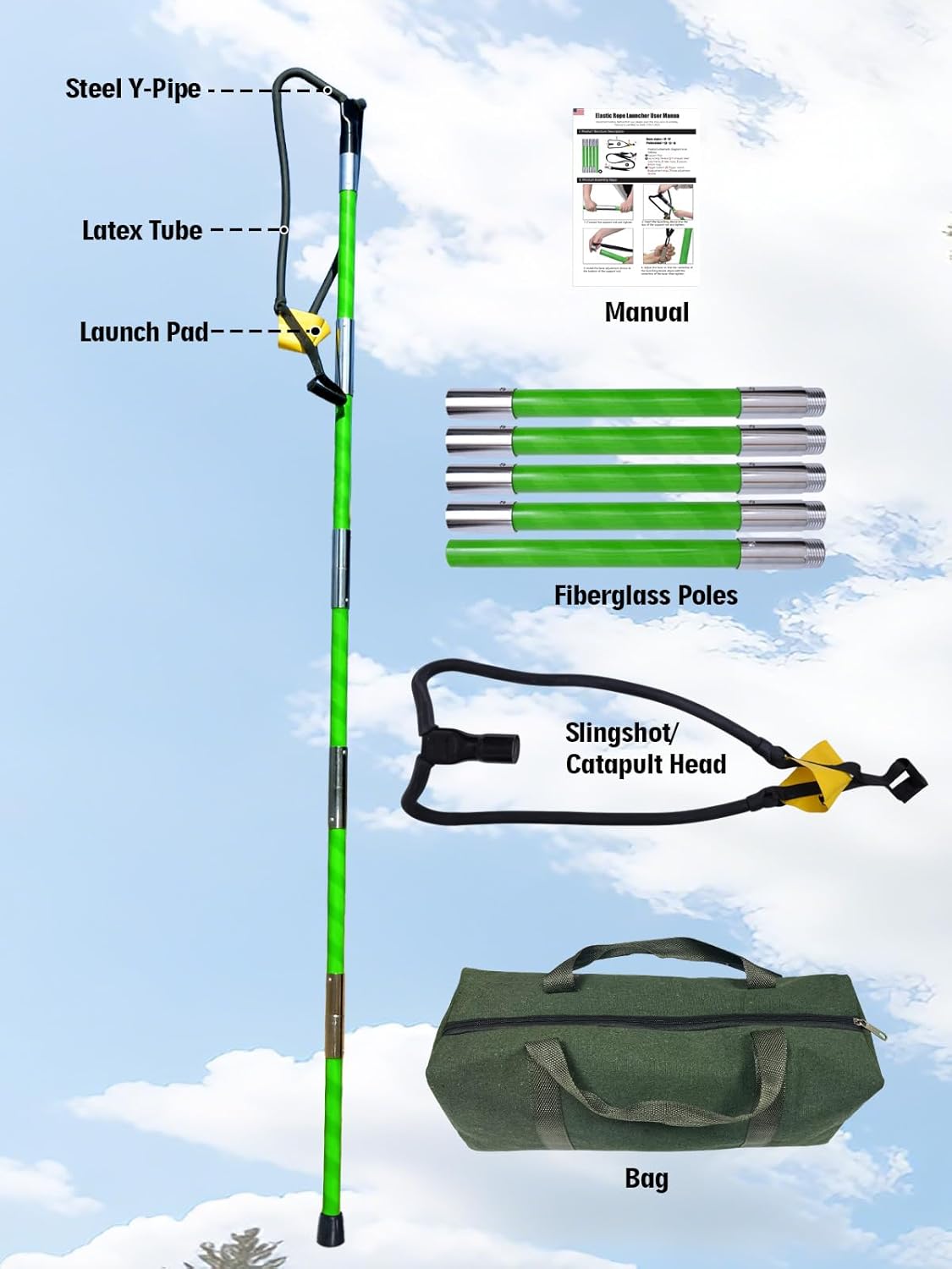 Slingshot Arborist Throw Line Rope Launcher Sling Shot for Adults - Image 7