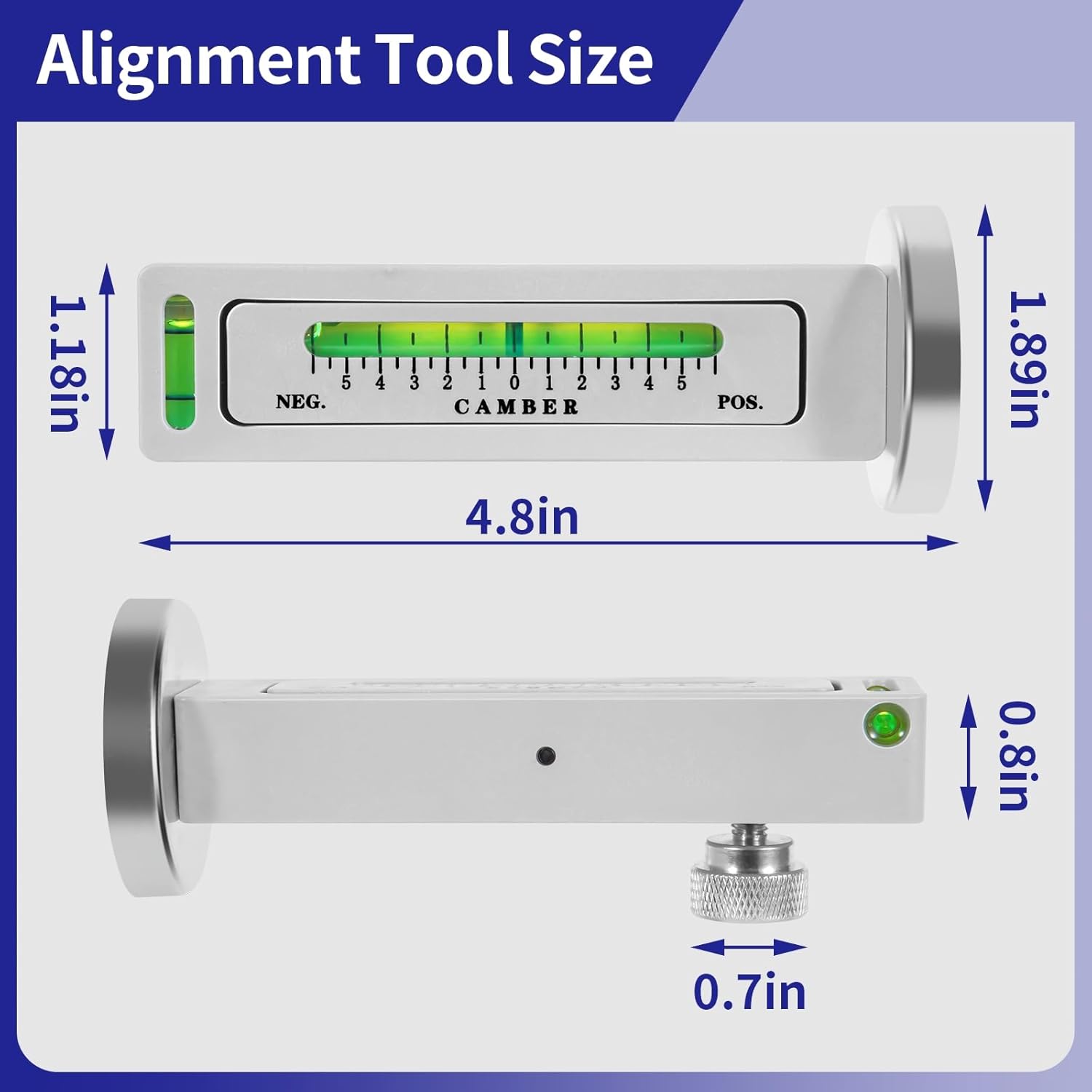 Ziopetru 2 Pack Adjustable Magnetic Gauge Tool, Wheel Camber, Caster Pillar and Wheel Alignment Tools for Automotive Truck RV Tire Repair - Image 3