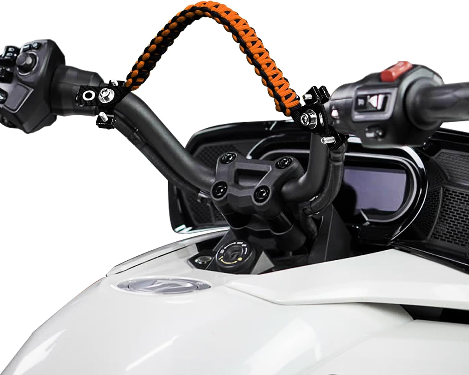 Xislet ATV Grab Strap Compatible with Polaris Sportsman Can Am Outlander Honda Foreman Motocycle Bike ATV Paracord Grip Handle for Kids Universal for 0.75-1.37 Inch Handlebars