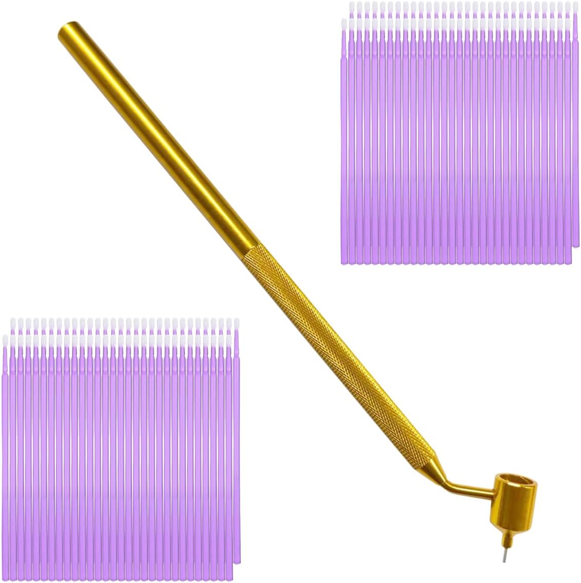 YoRise 100PCS 0.5mm Car Touch Up Paint Pen, Fillable Detailing Fine Line Fluid Writer Applicator Pens, Paint Touch Up Pen, Automotive Scratch Repair Tool Kit (Purple)