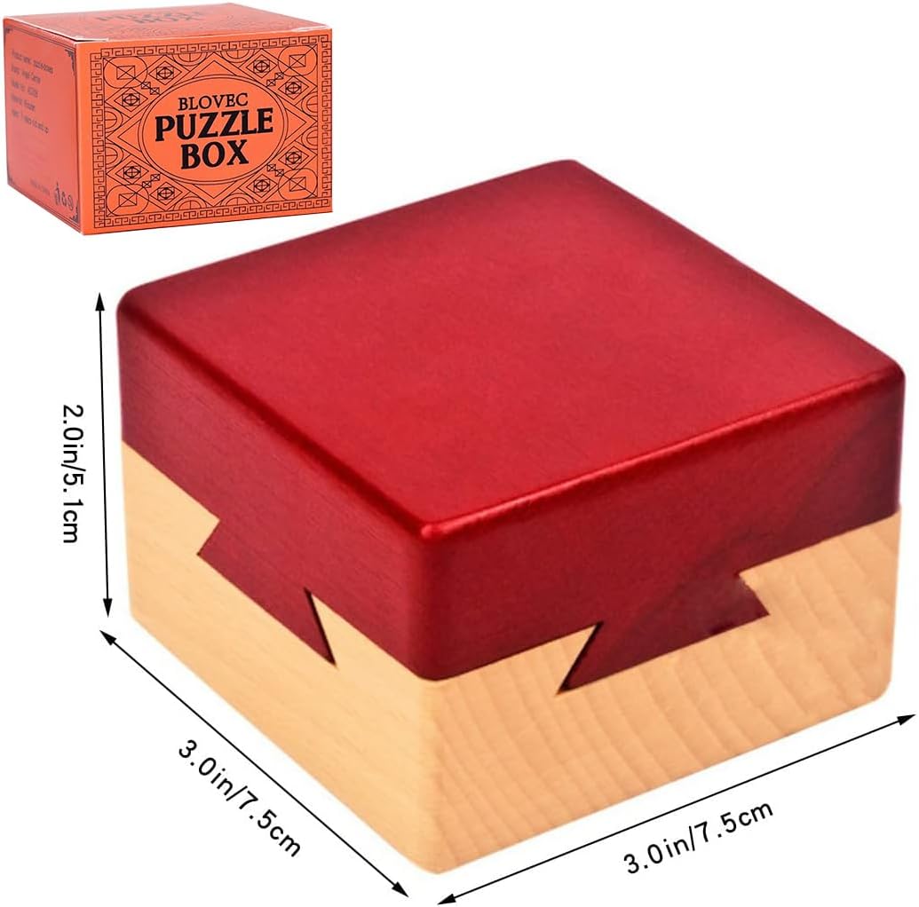 Impossible Dovetail Box Wooden Puzzle 3D Brain Teaser Magic Drawers Secret Compartment Jewelery Box - Image 4