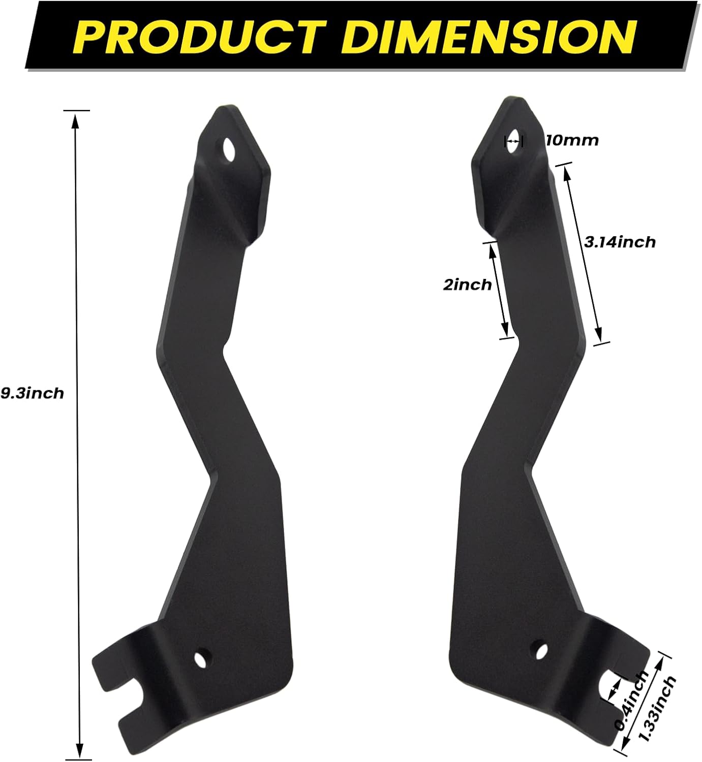 F150 Front A-Pillar Light Mount Hood Hinges - Ditch Light Brackets, Raptor Engine Heavy Duty LED Pods Work Light Mount Compatible with Ford F150 2004-2014 Ford 1st Gen SVT Raptor - Image 6