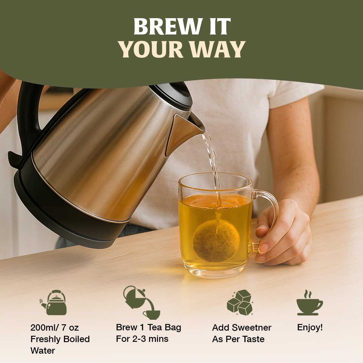 HANDPICK Original Tulsi Tea (100 count) Holy Basil Tea | Non-GMO, Caffeine-Free Herbal Tea | Ecofriendly Round Tea Bags - Image 7