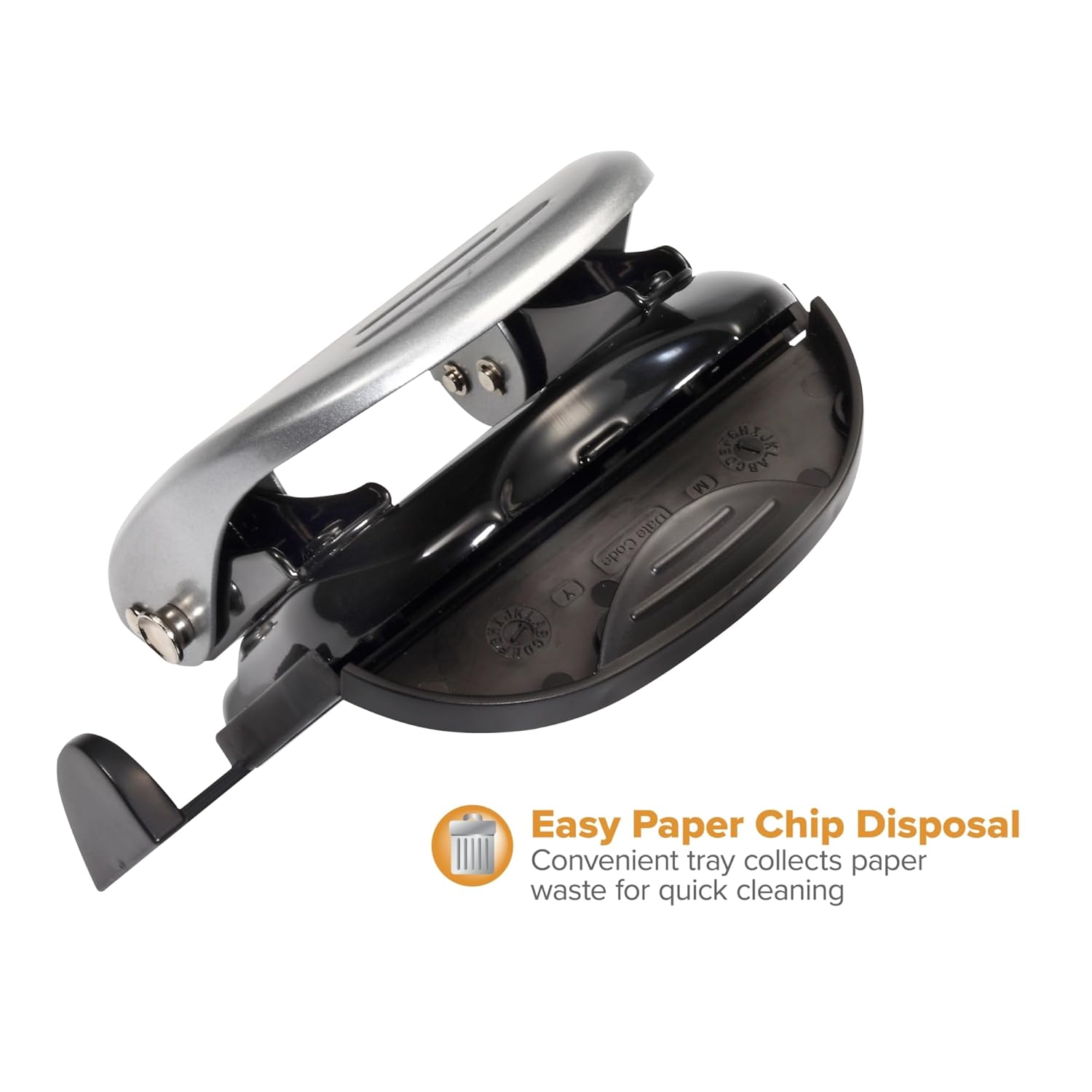 Bostitch Office EZ Squeeze Reduced Effort 2-Hole Punch, 2 Sheets, Locking Handle, Silver (231) - Image 5