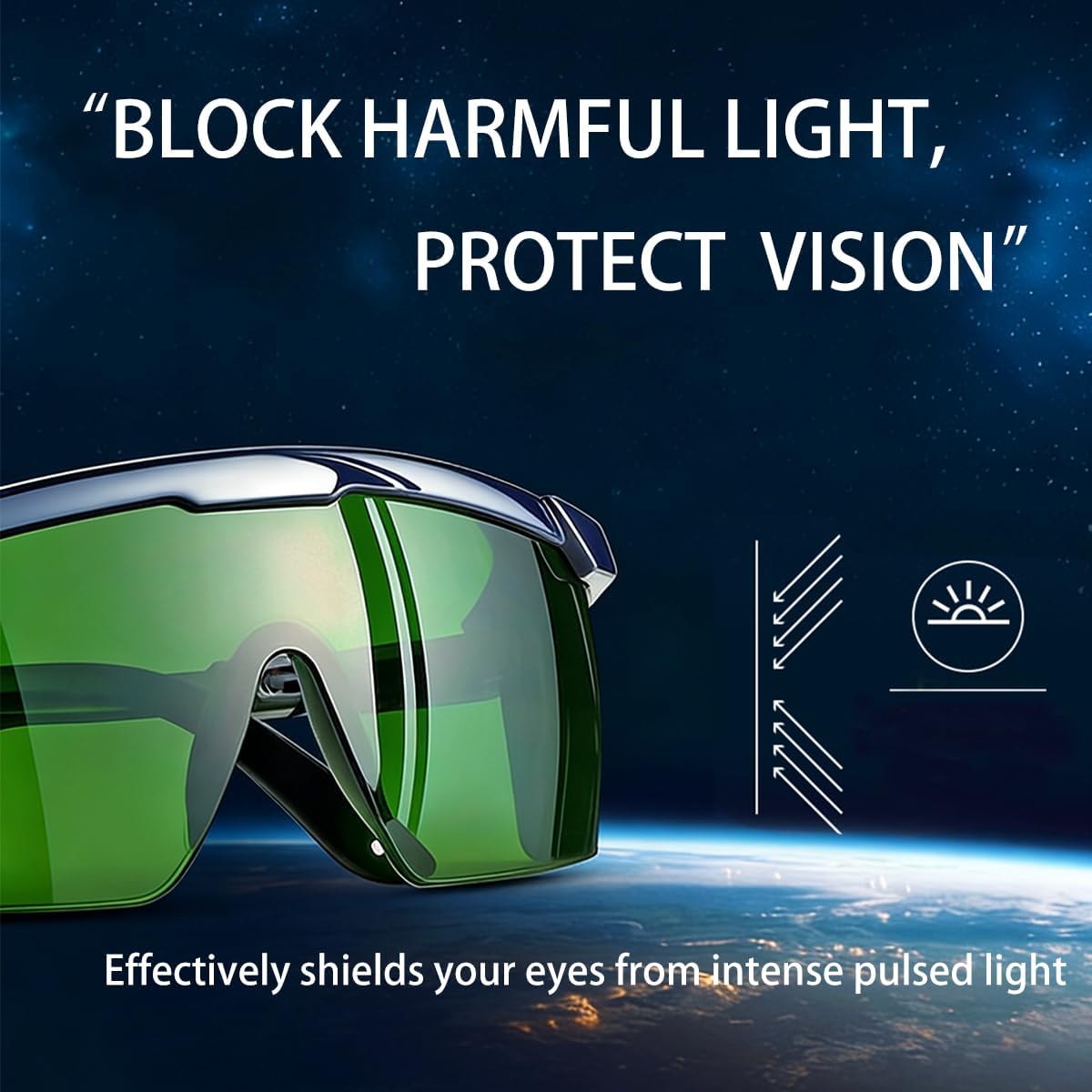 IPL Safety Glasses 200-2000nm for Laser & Intense Pulsed Light Protection, Professional Eye Protection for IPL Hair Removal, Beauty Treatments, and Laser Therapy - Image 2