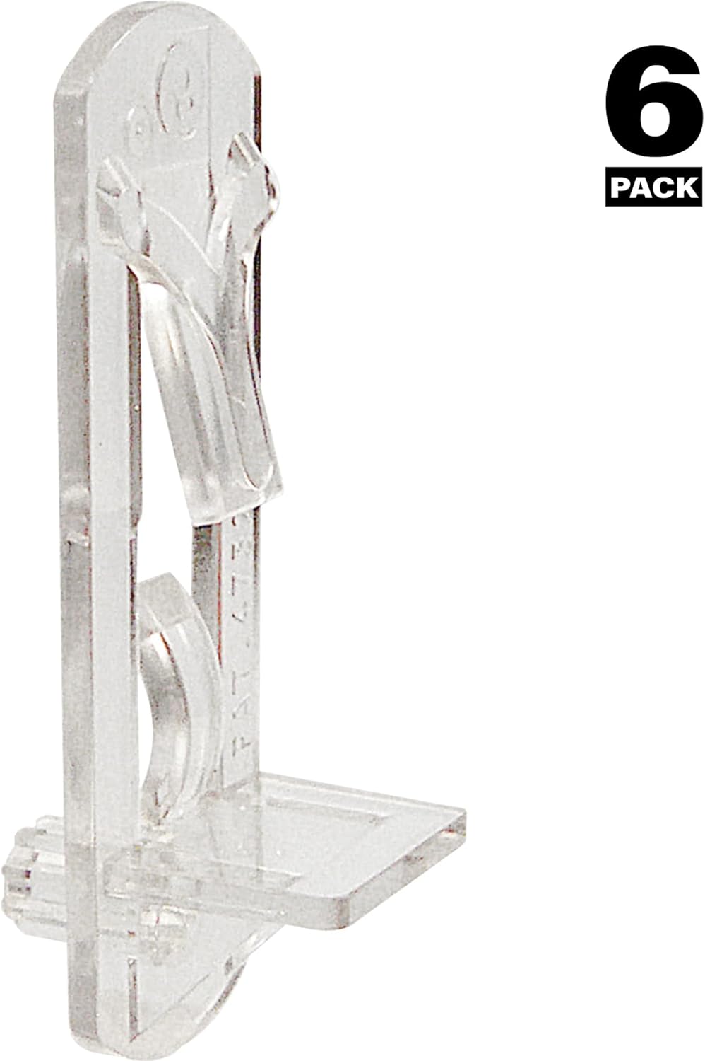 Prime-Line R 7316 1/4 In., Plastic, Clear Locking Shelf Pegs 6 Count (Pack of 1) - Image 3