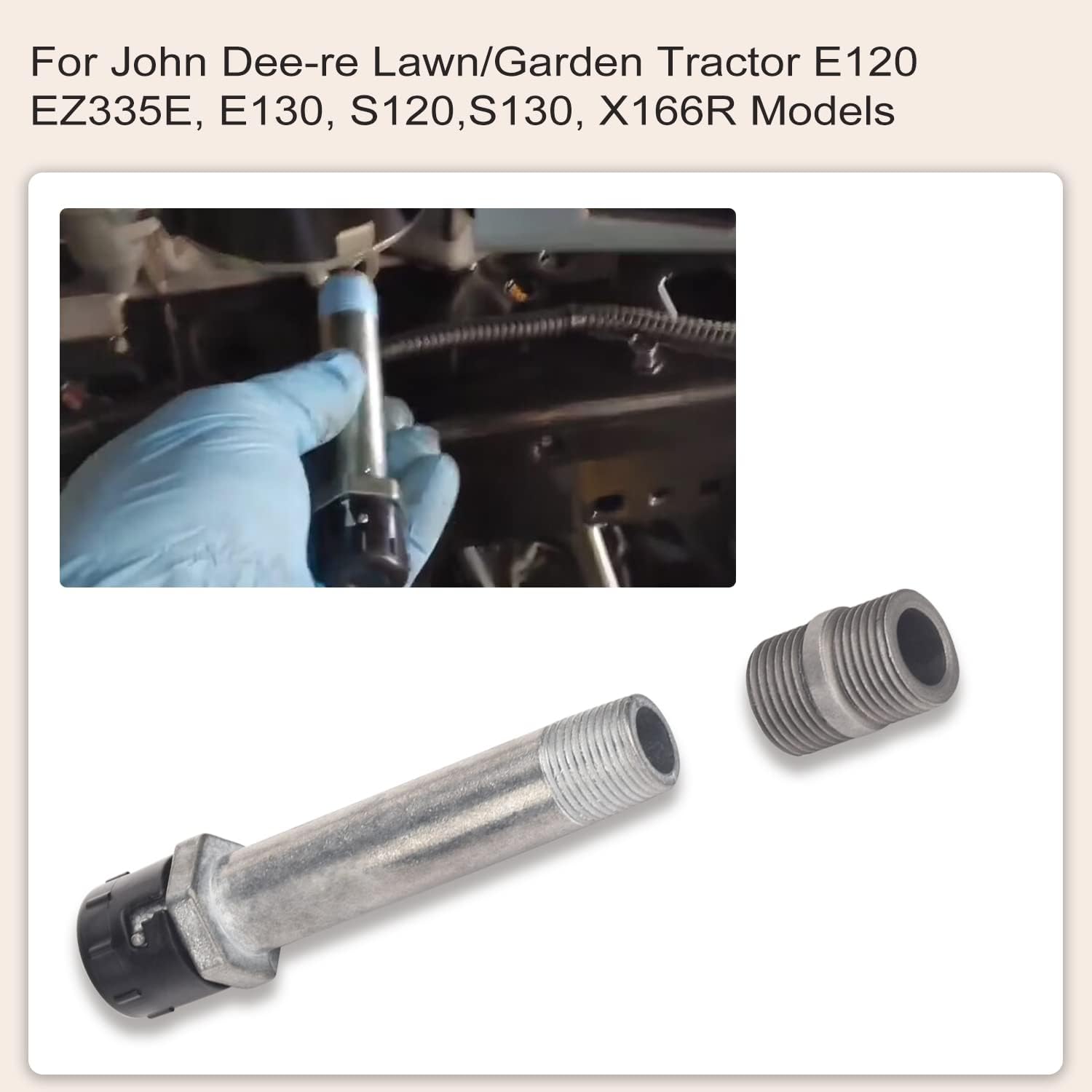 MIU13767B Easy Change Conversion Kit (AM125424 Oil Filter & AM131611 Drain Plug & MIU13767 Adapter Fitting) for John Dee-re Lawn/Garden Tractor E120, E130, E150, E160, E170, E180, X166R, Z335E etc - Image 8